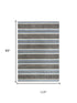 8' X 10' Brown And Gray Wool Striped Hand Tufted Area Rug