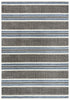 9' X 12' Brown And Gray Wool Striped Hand Tufted Area Rug