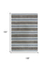 9' X 12' Brown And Gray Wool Striped Hand Tufted Area Rug