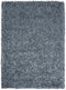 6' X 9' Gray And Blue Shag Hand Tufted Area Rug