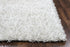 8' X 10' White And Natural Shag Hand Tufted Area Rug