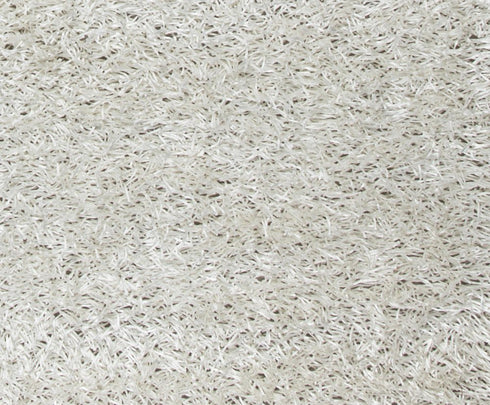 8' X 10' White And Natural Shag Hand Tufted Area Rug
