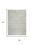 8' X 10' White And Natural Shag Hand Tufted Area Rug