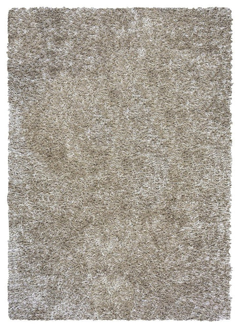 6' X 9' Silver And Gray Shag Hand Tufted Area Rug