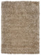 8' X 10' Tan Brown And Natural Shag Hand Tufted Area Rug