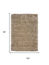 8' X 10' Tan Brown And Natural Shag Hand Tufted Area Rug