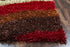 8' X 10' Red Orange Brown And Cream Abstract Shag Hand Tufted Area Rug