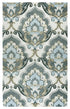 9' X 12' Beige And Natural Wool Floral Hand Tufted Area Rug