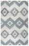 9' X 12' Ivory And Gray Wool Southwestern Hand Tufted Area Rug