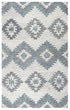9' X 12' Ivory And Gray Wool Southwestern Hand Tufted Area Rug