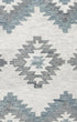 9' X 12' Ivory And Gray Wool Southwestern Hand Tufted Area Rug
