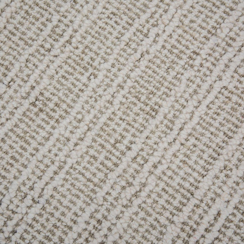 8' X 10' Green And Ivory Wool Plaid Hand Tufted Area Rug