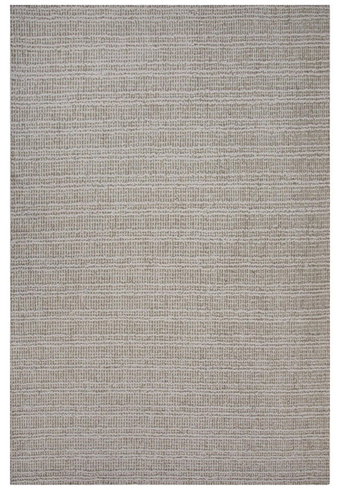 9' X 12' Green And Ivory Wool Plaid Hand Tufted Area Rug