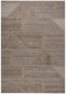 5' X 8' Brown Gray Taupe And Beige Wool Plaid Hand Tufted Area Rug
