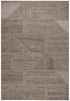 8' X 10' Brown Gray Taupe And Beige Wool Plaid Hand Tufted Area Rug