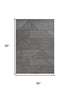 5' X 8' Gray Light Gray And Dark Gray Wool Plaid Hand Tufted Area Rug