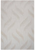 8' X 10' Ivory And Beige Wool Plaid Hand Tufted Area Rug