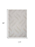 8' X 10' Ivory And Beige Wool Plaid Hand Tufted Area Rug