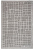 9' X 12' Gray And Ivory Wool Plaid Hand Tufted Area Rug