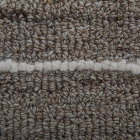 9' X 12' Brown And Ivory Wool Plaid Hand Tufted Area Rug