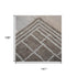 9' X 12' Brown And Ivory Wool Plaid Hand Tufted Area Rug