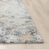 5' X 8' Blue Gray And Ivory Abstract Hand Carved Handmade Area Rug
