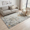 5' X 8' Blue Gray And Ivory Abstract Hand Carved Handmade Area Rug