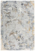 8' Blue Gray And Ivory Abstract Hand Carved Handmade Area Rug