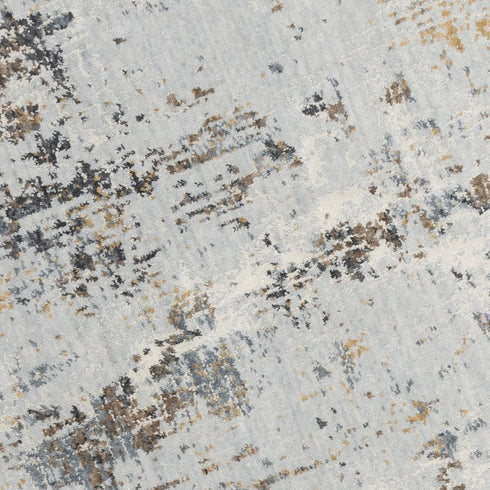 5' X 8' Blue Gray And Ivory Abstract Hand Carved Handmade Area Rug