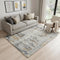 5' X 8' Blue Gray And Ivory Abstract Hand Carved Handmade Area Rug