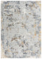 8' X 10' Blue Gray And Ivory Abstract Hand Carved Handmade Area Rug