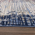 8' Navy Blue Pink Yellow Gray And Ivory Abstract Area Rug