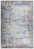8' X 10' Gray Pink Blue Ivory And Black Abstract Area Rug