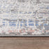 8' X 10' Gray Pink Blue Ivory And Black Abstract Area Rug