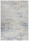 8' X 10' Gray Blue Yellow And Ivory Abstract Area Rug