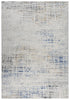 8' X 10' Gray Blue Yellow And Ivory Abstract Area Rug