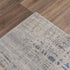 8' X 10' Gray Blue Yellow And Ivory Abstract Area Rug