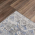 8' X 10' Gray Dark Blue Light Blue And Light Gray Medallion Area Rug