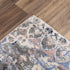 8' X 10' Blue Light Pink Dark Blue Gray And Ivory Medallion Area Rug