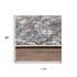 8' X 10' Blue Light Pink Dark Blue Gray And Ivory Medallion Area Rug