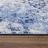 8' Blue Gray And Ivory Medallion Area Rug