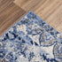 8' X 10' Blue Gray And Ivory Medallion Area Rug