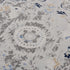 8' X 10' Gray Dark Blue Light Blue Ivory And Peach Medallion Area Rug