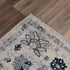 8' X 10' Gray Dark Blue Light Blue Ivory And Peach Medallion Area Rug