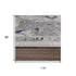 8' X 10' Gray Dark Blue Light Blue Ivory And Peach Medallion Area Rug