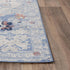 8' Blue Dark Blue Orange Yellow Black And Ivory Medallion Area Rug