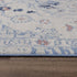 8' Blue Dark Blue Orange Yellow Black And Ivory Medallion Area Rug