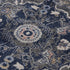 8' X 10' Dark Gray Blue Yellow Pink Ivory And Light Gray Medallion Area Rug