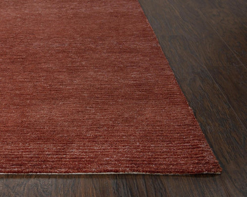 9' X 12' Rust And Red Hand Tufted Area Rug With UV Protection