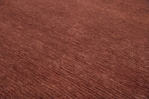 9' X 12' Rust And Red Hand Tufted Area Rug With UV Protection